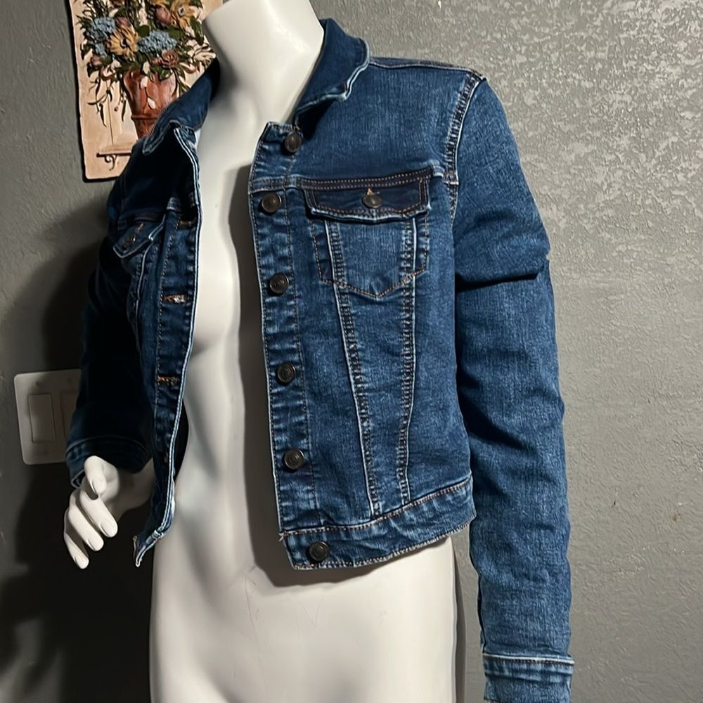 Wax Jean Women's Basic Button Down Denim Jean Jac… - image 4